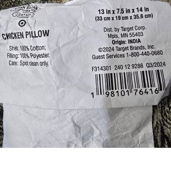 NWT John Derian for Target Chicken Pillow – Beaded Decorative Accent - Picture 12 of 16